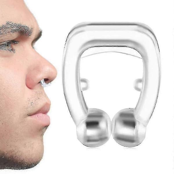 4 stk. Silikonklips Anti Snorking Stopper Stille Søvn Hjelpemiddel Enhet