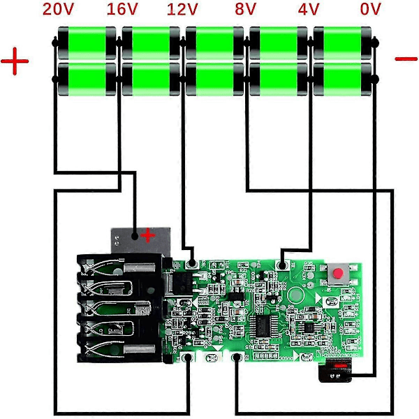 18v 10-cells 3.0ah 4.0ah 5.0ah 18650 Batteri Case Ersättning för Batteri Trasig Plast Case Replac