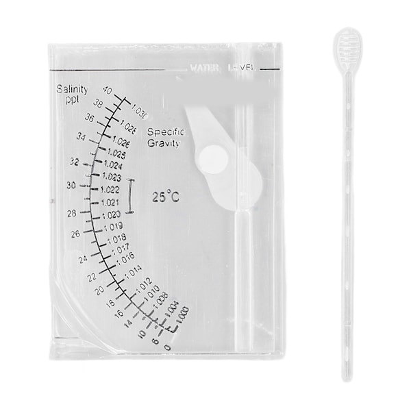 Akvarium Salinitetsmåler Nøjagtigt Akvarium Hydrometer til Akvarium Havvand Specifik Vægtfylde og Salinitet