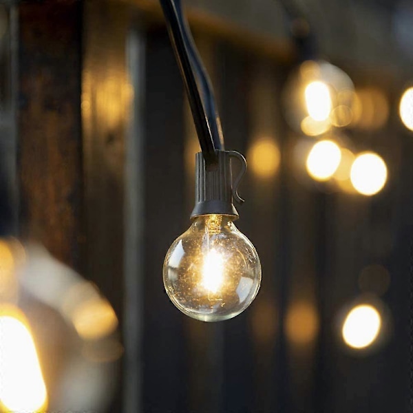 G40 LED-lampor, 0,6W Varmvitt ljus passar E12 Skruvsocklar, LED Filamentlampa för Inomhus Utomhus Uteplatsdekor