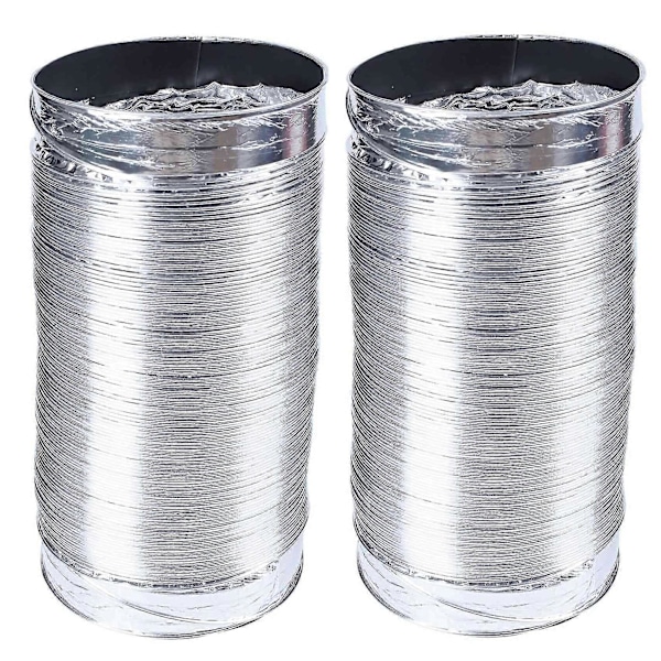2x 3 metrin pituinen 100mm/4 tuuman raitisilmajärjestelmän alumiiniputkiletku
