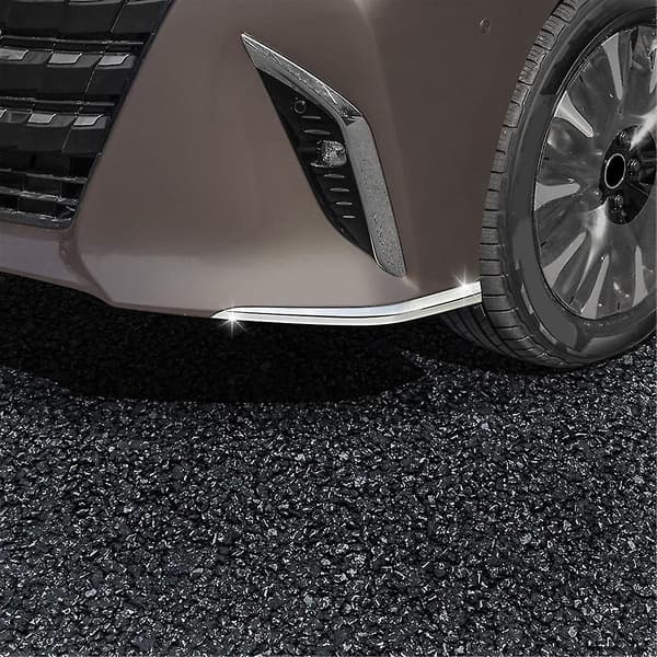 Til Alphard 40 Series 2023+ Frontkofanger Læbe Vinkel Diffuser Splitter Spoiler Beskytter Sølv