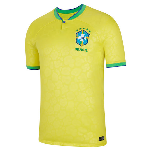 22-23 Brasilien landslag hemma kortärmad fotbollströja S