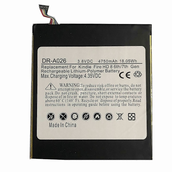 hgKindle Fire Hd 8 6. Gen Pr53dc Tablet Batteri Mc-28a8b8