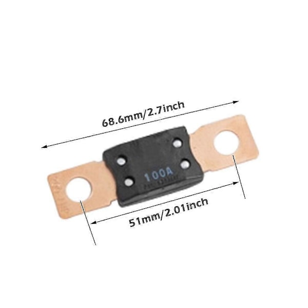 2kpl 100A 32V Turvallinen jahti 0298100 MEGA Kuparipulttikiinnitteinen sulake piirisuojaus