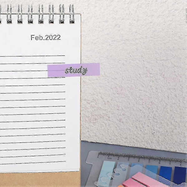 1200 stk. Sticky Index Tabs, Flyttbare Filfaner Fargede Skrivbare Rektangel Bokmerker Med Linjal