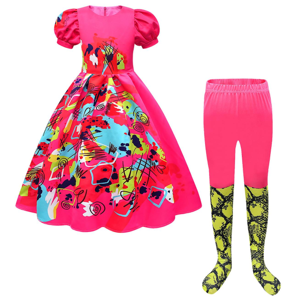 Cosdaddy Barbier Cosplay Kate Kostym Barn Flickor Röd klänning Kostymer Barn Halloween Carnival Kostym S