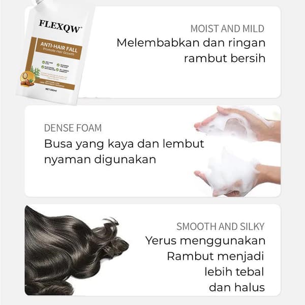 Anti-hårtabsshampoo, der fremmer hårvækst Two bags