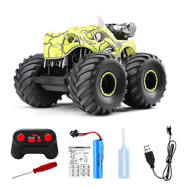 Passer for Fjernstyrt Dinosaur Bil Leker for Gutter, 2.4GHz RC Lastebil med Lys, Lyd, Terreng Oppladbar RC Bil-FO  SHAN  RAN  WANG