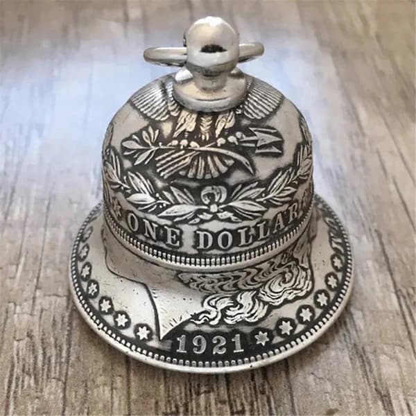 2-pack Silver Dollar Bell Heminredning Hängande Dekor Vindspel