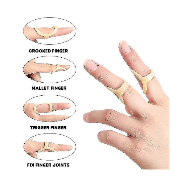 5 STK Triggerfinger Skinne, Støtte og Beskyttelse Egnet til Arthritis, Finger Udretning, Køllefinger