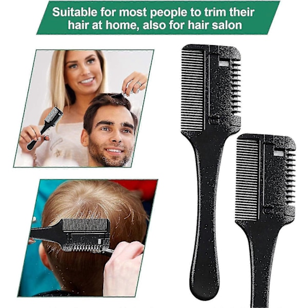 Rakknivskam Förtunningskam Hårfrisör Rakknivskam Hårklippnings Rakknivskam Dubbelsidig Hårfrisör Rakknivskam Verktyg för Hårklippning och Styling