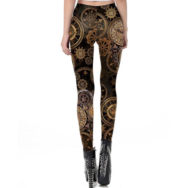 Kvinnors Halloween Leggings Stretchy grafiskt printed Legging Tights style 2 S