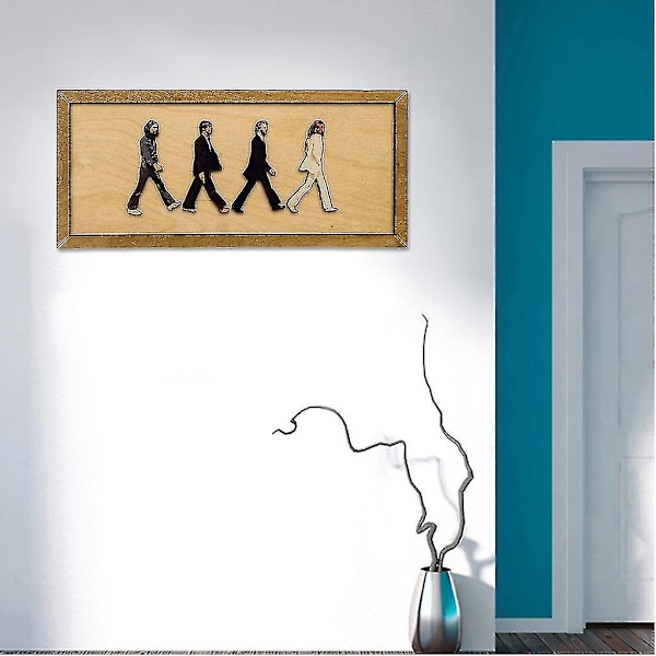 The Beatles Väggdekor Träramade Väggmålningar För Heminredning Modern Väggposter Estetisk Rum Väggdekor Konst