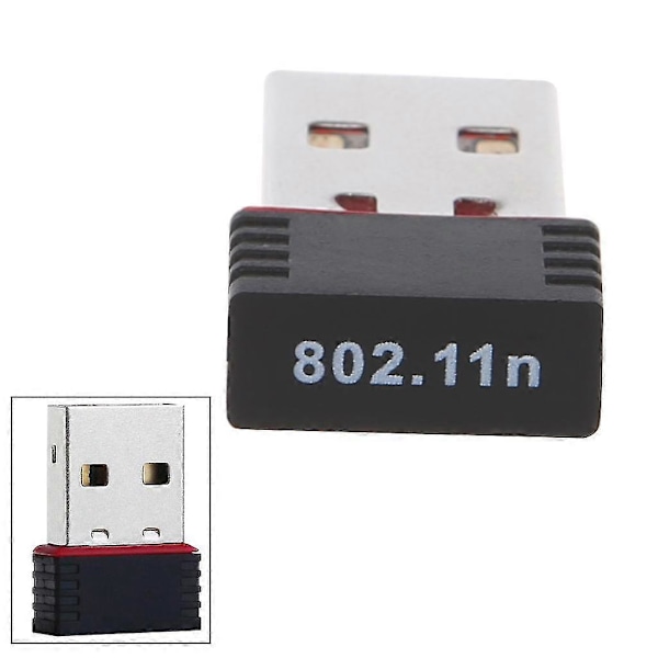 150mbps USB 2.0 WiFi Trådløs Adapter Mini Nettverkskort 802.11 Ngb Mt7601