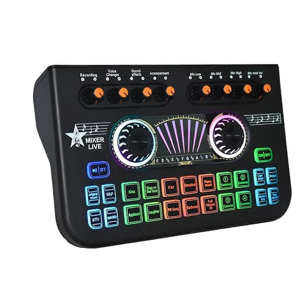 X3 Live Voice Mixer Audio Interface Konsol Live Lydkort sort