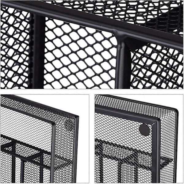 Bestikkbrett Mesh Stål Metall Bestikkboks Bestikkbrett HxBxD: 5 X 23,5 X 31,7 Cm, Svart