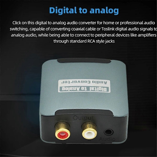 Oppgradert Audio Dekoder Digital til Analog Audio Koaksial Konverter