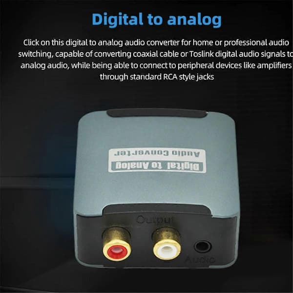 Uppgraderad Ljuddekoder Digital till Analog Ljud Koaxial Konverterare