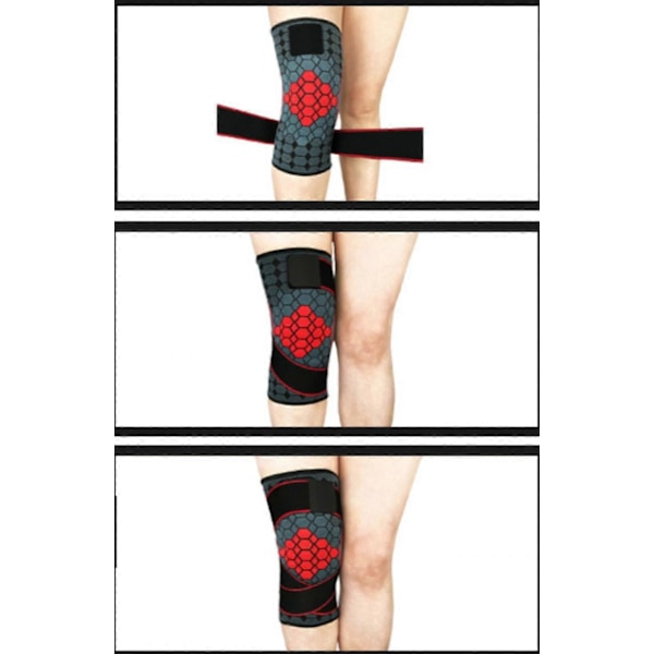 2-pak Knæbind/med Rem Kompression Patella Stabilisator til Meniskskade/Gigt Smerter/Løb/Basketball/Sport/Gymnastiksal - Orange XL