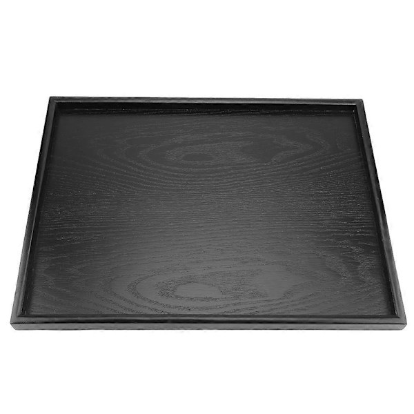 Massivt Træ Rektangulær Serveringsbakke 35 x 24 cm til Te, Kaffe, Snacks og Måltider