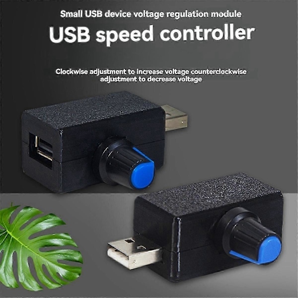 5V USB Ventilator Hastighedsregulator Spændingsreguleringsmodul Motor Hastighedsregulator USB-A Interface DIY He-FO SAHN