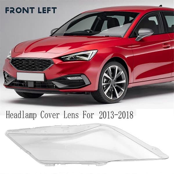 Bil Strålkastarglas Transparent för Seat Leon 2013-2018 Vänster Fram