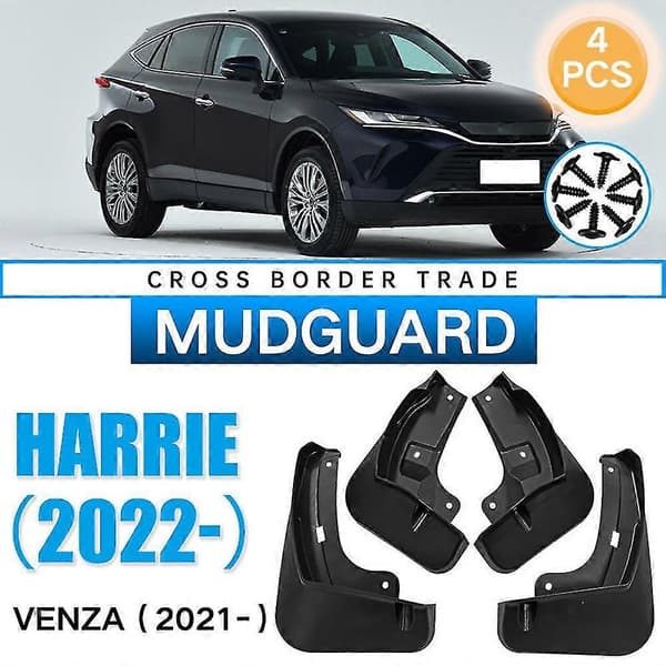 4 stk. bilskvettlapper for 2022 Venza 2021 2022 Mudguards Mud Flap Splash Flaps Tilbehør