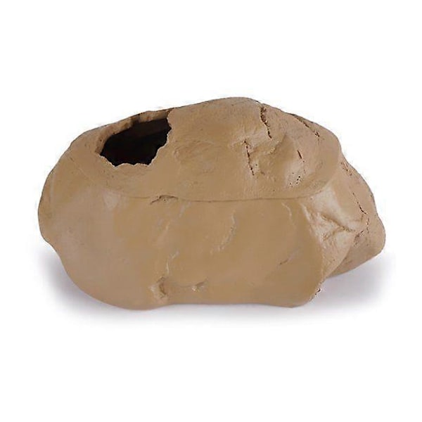 Fisk Skjulested Stein Grotte Akvarium for Skilpadde Reptil Skjul Habitat Ly Dekorasjoner Øgle Slange Gjemmested Terrarium Ornament