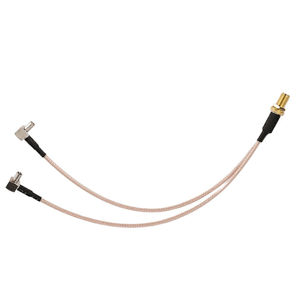 8 tommer SMA hun til Y type 2 X TS9 vinkel han stik splitter kombiner kabel, guld & sølv