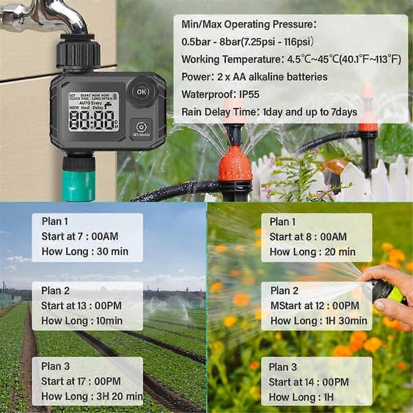 Smart Bevattningskontroller Utomhus Trädgård Blomkruka Vattningstimer