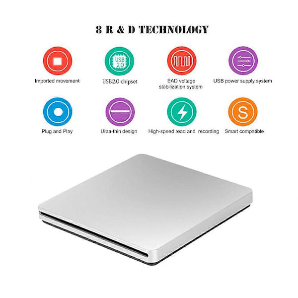 USB Ulkoinen DVD CD RW -asema Superdrive Apple Macbook Pro iMAC -laitteille