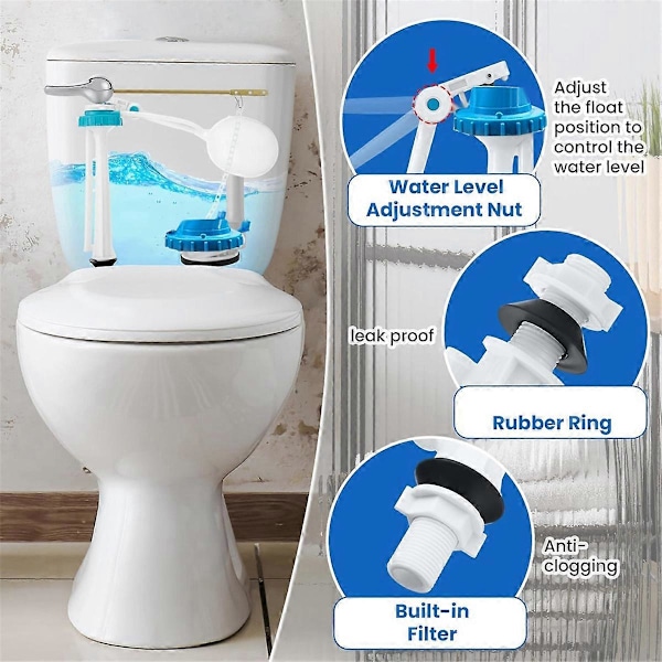 WC-säiliön korjaussarja, WC-istuimen kelluntaventtiilin korjaussarja