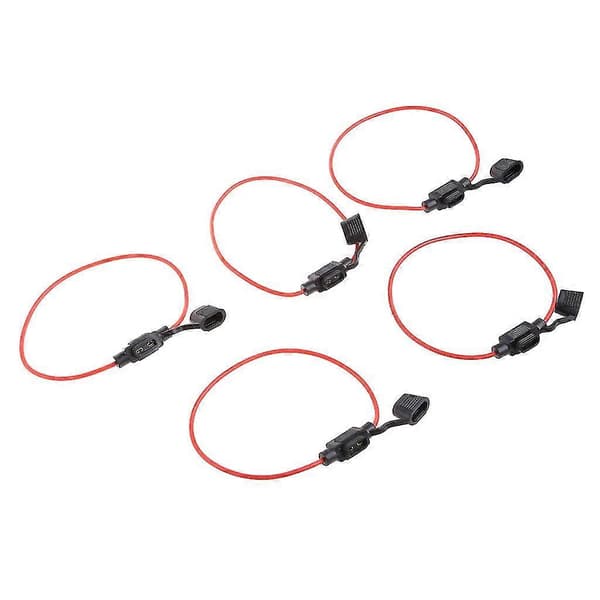 5st Inline Mini Bladsäkringshållare Stänksäker För 12v 30a Säkringar Bil MC