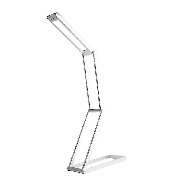 LED Skrivebordslampe Sammenleggbar Dimbar Berøringsbordlampe Sammenleggbare LED Leselys (sølv)
