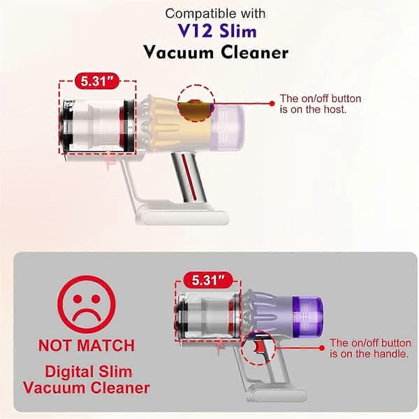 Tilbehør for V10 Slim V12 Digital Slim Støvsuger