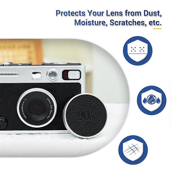 Retro-nahkainen linssinsuojus Fujifilm Instax Mini EVO -kameralle, linssinsuojus naarmuuntumista vastaan, alumiininen Mini E