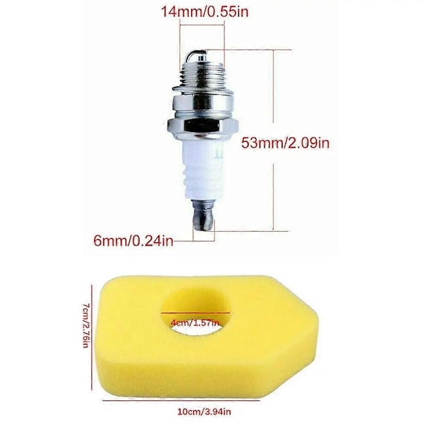 Plenklipper Service Kit 698369 Luftfilter Passer for Briggs & Stratton Classic og Sprint Motorer