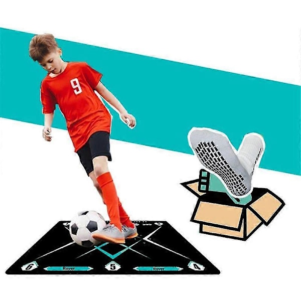 Mörkblå Fotbollsträningsmatta Halkfri Vikbar Barn Vuxen Bollträningsmatta