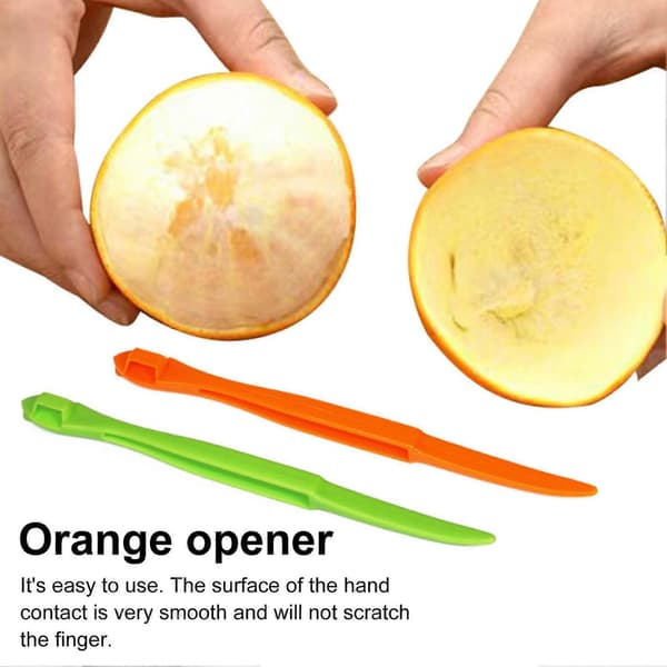 4-pack handhållna apelsinskalare för problemfri citrusskärning Green