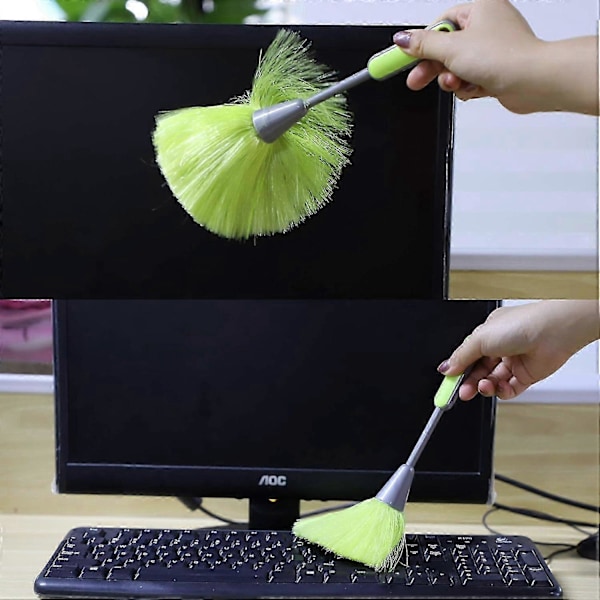 3-pack Fluffig Mikrofiber Delikat Köksdammsuddare Laptop Tangentbord Borst Rengöringsverktyg Mini Dammstav (Blå, Grön, Röd) - YuJia