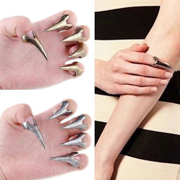 Mænd Kvinder Retro Punk Rock Gotisk Talon Negl Kno Finger Claw Spike Ring 2017