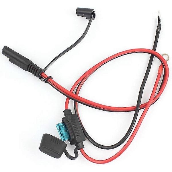 2 stk. Motorcykel Batterioplader Sae Opladningskabel Sae Hurtig Afbryderstik Til 12v Ringterminal