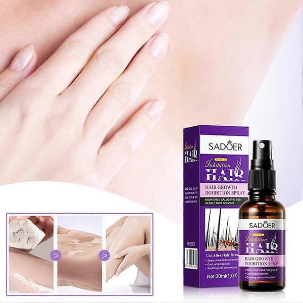 Hårhämmande spray för permanent hårväxtreduktion 30 ml smärtfri stopphårväxtspray för ansikte, ben, armar, armhålor 1pcs