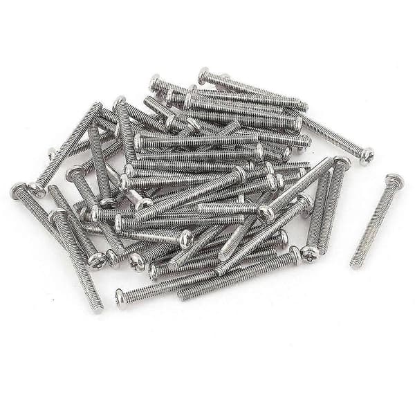 M3 X 30mm 304 Rustfritt Stål Phillips Pan Hode Skruer Bolt 60 stk