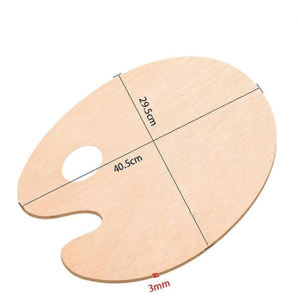 Træpalette Oval Træmalerpalette
