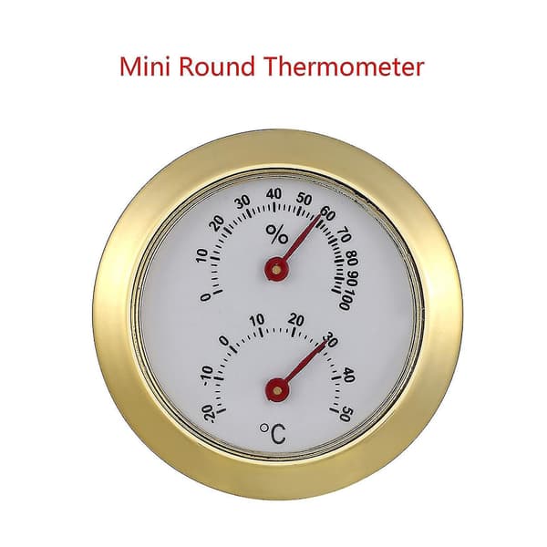 Mini Rund Digital Hygrometer Termometer Temperatur Luftfugtighedsmåler Måler