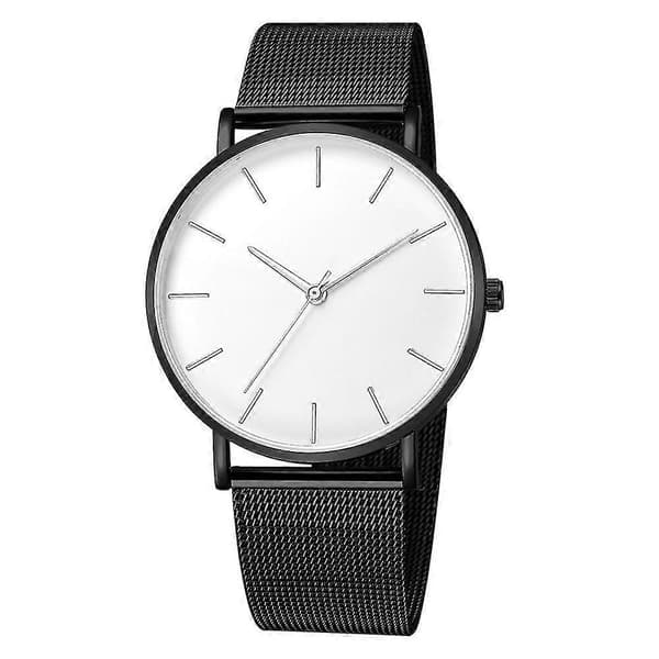Mode rostfritt stål herr militär sport datum analog kvarts armbandsur