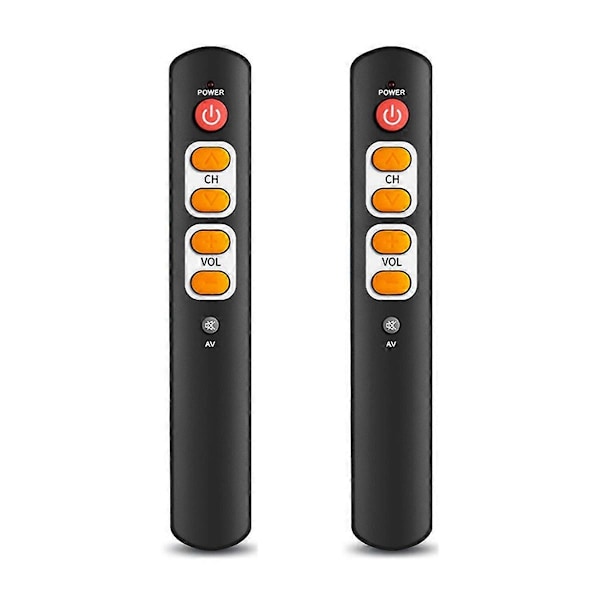2 st Universal 6-knapps Smart Fjärrkontroll för TV, STB, DVD, DVB, VCR, B