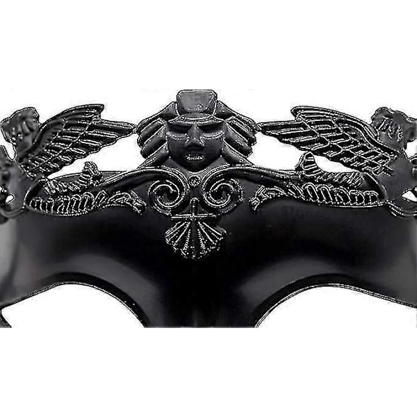 Svart Maskerade Maske for Menn - Romersk Gresk Mytologi Ventiansk Maske Halloween Cosplay Karneval